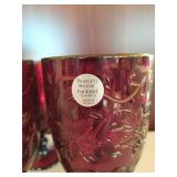 Princess House Fantasia- Sixteen Red Crystal Glasses