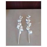 Princess House- Porcelain Vase and Two Floral Bouquets