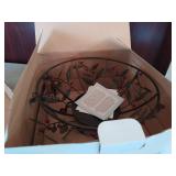 Princess House- Metal Plate Rack & Metal Centerpiece Bowl