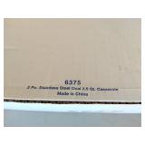 Princess House- Stainless Steel Oval 2.5 Qt  Casserole