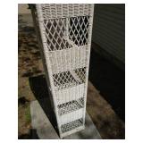 White Wicker Shelf