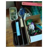 Collection of Office Supplies and Sewing Items