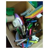 Collection of Office Supplies and Sewing Items