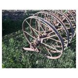 Large Lot of (10) Steel Wheels from a Grain Drill - Each is about 26" Diameter x 1-1/2" Wide