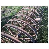 Large Lot of (10) Steel Wheels from a Grain Drill - Each is about 26" Diameter x 1-1/2" Wide