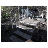Set of Steel Frame stairs w/ wood steps