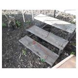 Set of Steel Frame stairs w/ wood steps