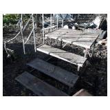 Set of Steel Frame stairs w/ wood steps