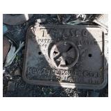 Large Lot of Cast Iron Pieces from Stoves, Boilers and More - "Tabasco" Water Heater - Kewanee IL