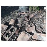 Large Lot of Cast Iron Pieces from Stoves, Boilers and More - "Tabasco" Water Heater - Kewanee IL