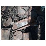 Large Lot of Cast Iron Pieces from Stoves, Boilers and More - "Tabasco" Water Heater - Kewanee IL