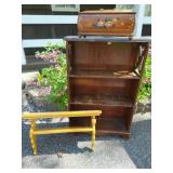 Two Wood Shelves & Box