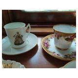 Collection Of Nine Different Teacups With Saucers