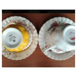 Collection Of Nine Different Teacups With Saucers