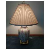 Floral And Brass Like Lamp