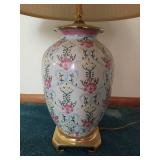Floral And Brass Like Lamp
