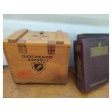 Two American Rifleman Books and Ducks Unlimited Ammo Box