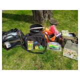 Collection of Tackleboxes and Fishing Supplies