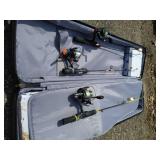 Large Collection of Fishing Poles and Reels