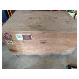 Wood Box with Vintage Toys and Crib