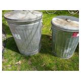 Galvanized Trash Cans