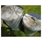 Galvanized Trash Cans