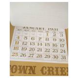 1931 Calendar & Canada Stamp Box