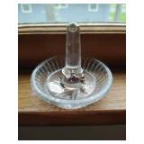 Two Rings with Crystal Ring Holder