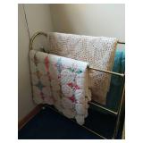 Rocking Chair, Quilt Rack, and Ironing Board