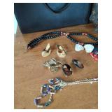 Two Purses with Costume Jewelry