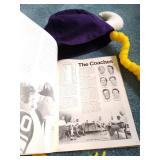 Minnesota Vikings History Book and Hat