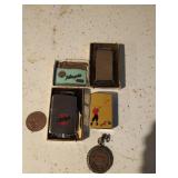 Collection of Lighters and Coins
