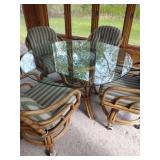 Rattan Patio Table With Four Chairs
