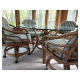 Rattan Patio Table With Four Chairs