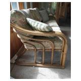 Rattan Floral Sofa
