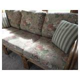 Rattan Floral Sofa