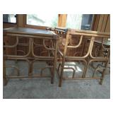 Three Rattan End Tables