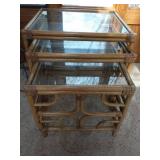 Three Rattan End Tables