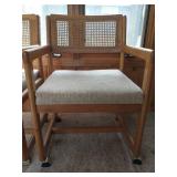 Two Vintage Wicker Back Chairs
