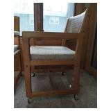 Two Vintage Wicker Back Chairs