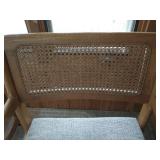 Two Vintage Wicker Back Chairs