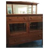 Antique Buffet With Mirror