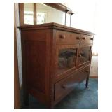 Antique Buffet With Mirror