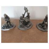 Collection Of Three Pewter Figurines By International Pewter