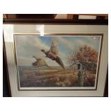 Framed James Neger 1988 Bird Artwork