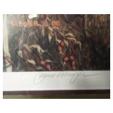 Framed James Neger 1988 Bird Artwork