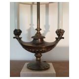 Brass And Marble Or Similar Material Lamp
