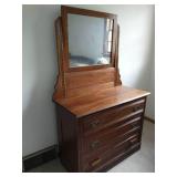 Three Drawer Chest Dresser With Mirror