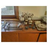 Collection Of W.M. Rogers Star And Eagel Serving ware