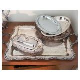 Collection Of W.M. Rogers Star And Eagel Serving ware